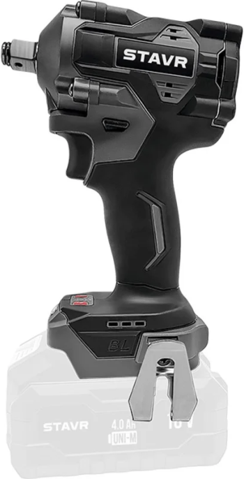 Гайковерт Ставр SWI 18BL-380V (9022300040) (питание: аккумулятор, 18 В, электродвигатель: бесщеточный, патрон: квадрат с отверстием, регулировка вращения: механическая, скорость вращения: 2600 об/мин, 3500 уд/мин, 380 Н·м, без аккумулятора и зарядного уст