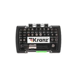 Набор бит с магнитным держателем, пластиковый кейс, 32 предмета KRANZ KR-92-0464