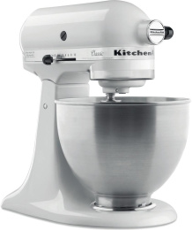 Миксер KitchenAid/ Classic, настольный, с откидным блоком, 4,3 л, белый 5K45SSEWH
