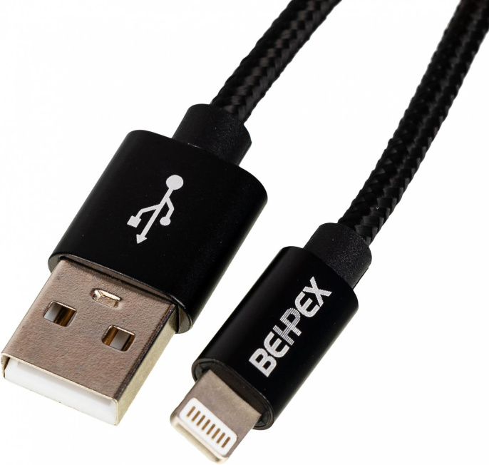 BEHPEX Кабель USB m -Lightning m 3м черный