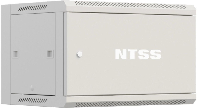 Шкаф коммутационный NTSS Премиум NTSS-W6U6045FD настенный 6U 570x450мм пер.дв.металл 60кг серый 350мм 18кг 220град. 370мм IP20 сталь