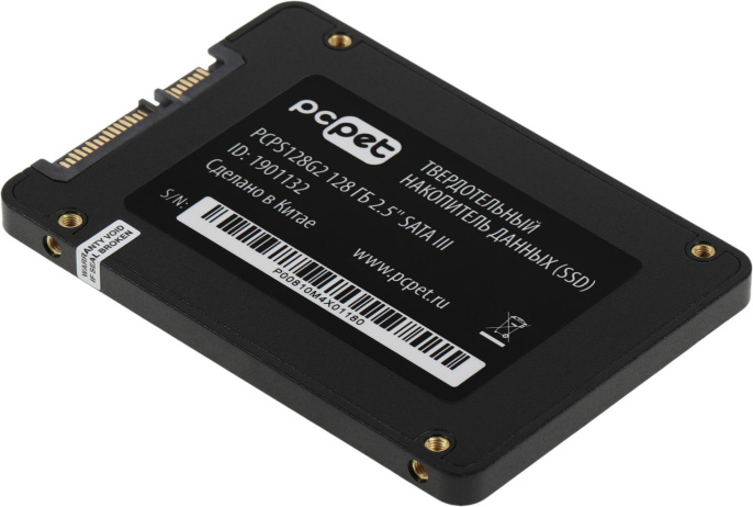SSD накопитель PC PET PCPS128G2 128ГБ, 2.5", SATA III,  SATA,  oem