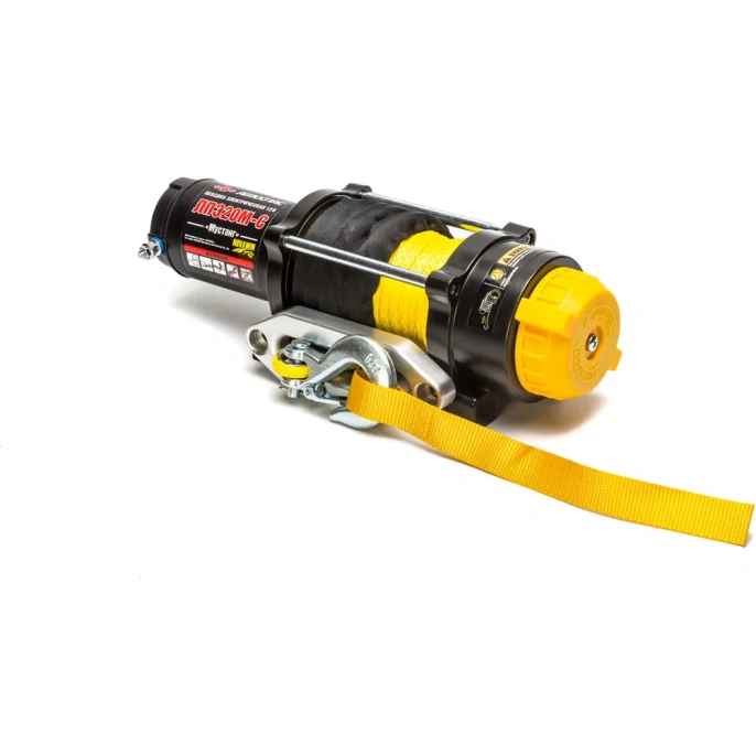 Лебедка для квадроцикла Автоспас ЛПЭ20М Мустанг 12В с синтетическим тросом W1403