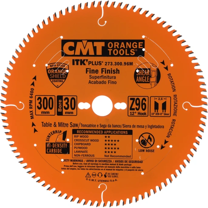 Диск пильный по ламинату (300x30x2,6/1,8 мм; Z96) CMT 273.300.96M