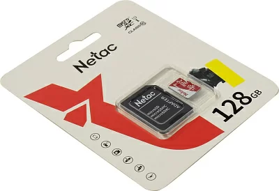 Карта памяти Netac NT02P500ECO-128G-R microSDXC Memory Card 128Gb UHS-I U1Class10 + microSD-- SD Adapter