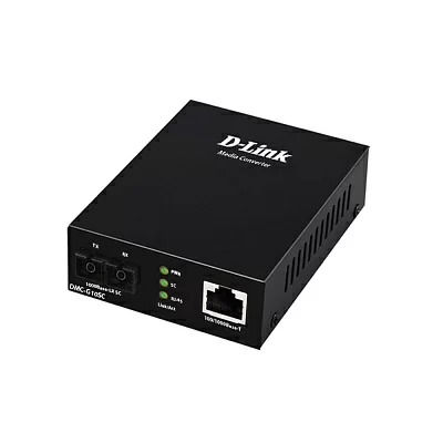 D-Link DMC-G10SC/A1A Медиаконвертер с 1 портом 100/1000Base-T и 1 портом 1000Base-LX с разъемом SC для одномодового оптического кабеля (до 10 км)