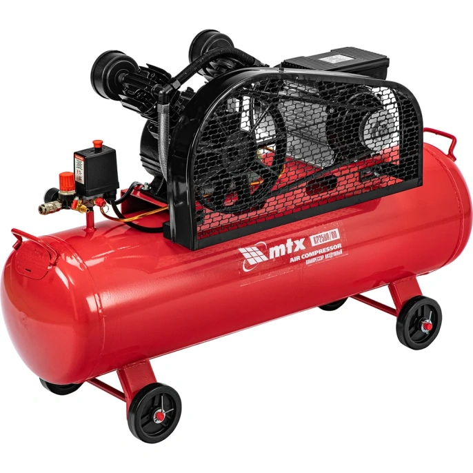 Воздушный компрессор MTX ременной привод кр2500/80, 2,5 квт, 80 литров, 420 л/мин 58022