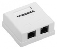 Розетка ITK (CS2-1C5EU-22-G) настенная 62x59.6x26.5мм RJ45 пластик белый