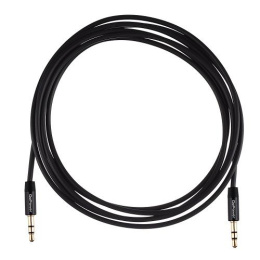 Кабель AUX GoPower Jack 3.5mm m -Jack 3.5mm m 1.5м TPE черный в пакете 1/400