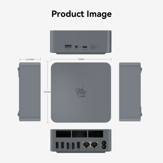 Мини-компьютер Beelink AMD Ryzen 7 6800H BL/EQR6-LP/6800H/32G/500G/Milky Grey