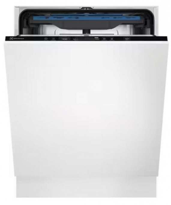 Посудомоечная машина Electrolux EEM48300L (встраиваемая, загрузка на 14 комплектов посуды, сенсорное управление, 8 программ, 59.6x55x82 см, черный цвет, сушка: с открыванием дверцы, индикация на полу: луч, 46 дБ, датчик чистоты воды, защита от протечек, к