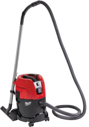 Пылесос Milwaukee AS 2-250 ELCP 4933447480 строительный, питание: сеть, потребление: 1000 Вт, шум: 80 дБ, объем пылесборника: 25 л, пылесборник: контейнер, выдув, всасывание жидкостей, подключение к электроинструменту