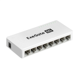 Exegate EX298688RUS Коммутатор неуправляемый ExeGate EDGS-1008C 8-портовый гигабитный UTP 10/100/1000 Base-T, с функцией энергосбережения EEE , настольный/настенный