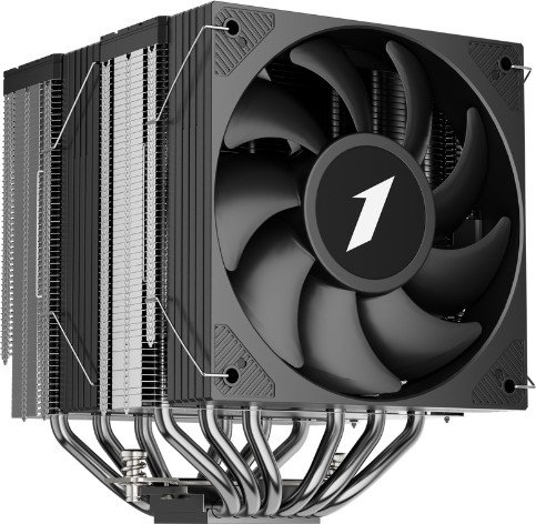 Кулер 1stPlayer CY12D Черный CY12D-BK Intel LGA1851/1700/1200/115x, AMD AM5/AM4, крепление на винтах, 6 тепловых трубок 6мм , размер вентилятора: 120x120x25мм, гидравлический подшипник, 1900об/мин, 57.56CFM, 38.21dB A