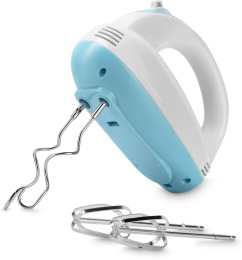 Миксер ручной Maxwell MW-1360 300Вт белый/голубой