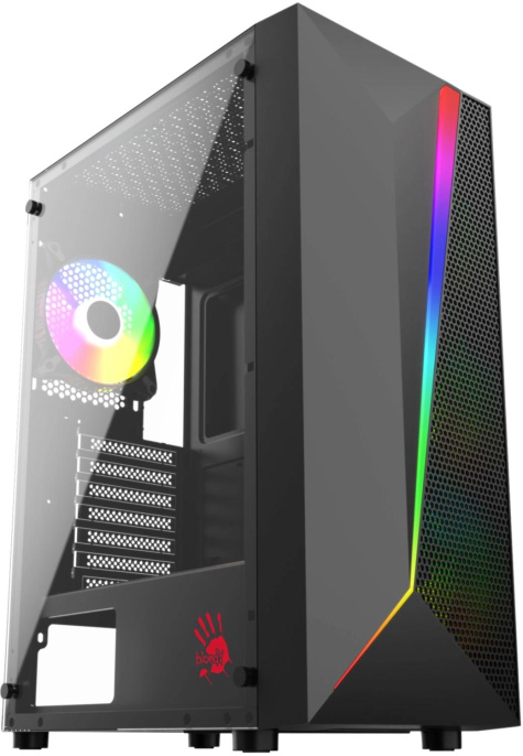 Корпус ATX BLOODY BD-CC106, Midi-Tower, без БП,  черный [bd-cc106-bk]