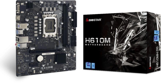 Материнская плата Biostar H610MH D5, Socket LGA 1700, Intel H610, mATX, Ret