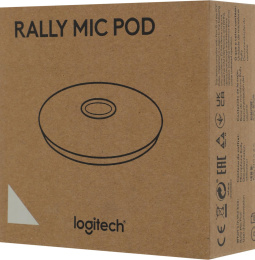 Микрофон проводной Logitech Rally Mic Pod 2.95м белый 952-000038
