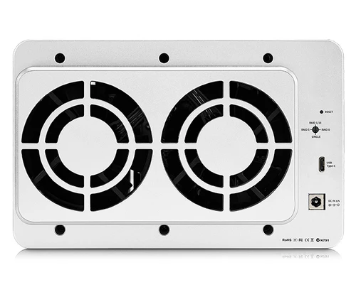 Внешний корпус для жёстких дисков TerraMaster D5-310 DAS tower/ RAID 0,1,10,5,JBOD/up to 5 SATA 3,5' or 2,5' /1xUSB3.1 Type-C gen1/1xPS/1YW repl D5-300