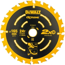 Диск пильный по дереву (165х20 мм; 24) DEWALT DT 10300
