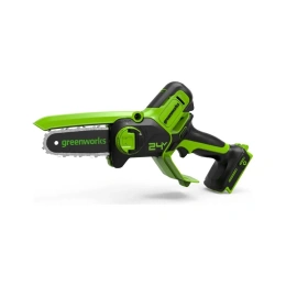 Пила цепная мини аккумуляторная GreenWorks 24V, 15 см, бесщеточная, без АКБ и ЗУ 2008707