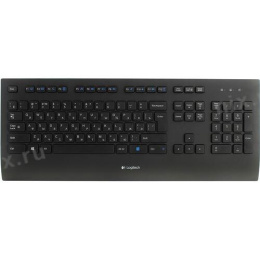 Клавиатура Logitech K280e, проводная, USB, мембранная, заводское нанесение кириллицы, черный [920-005215]