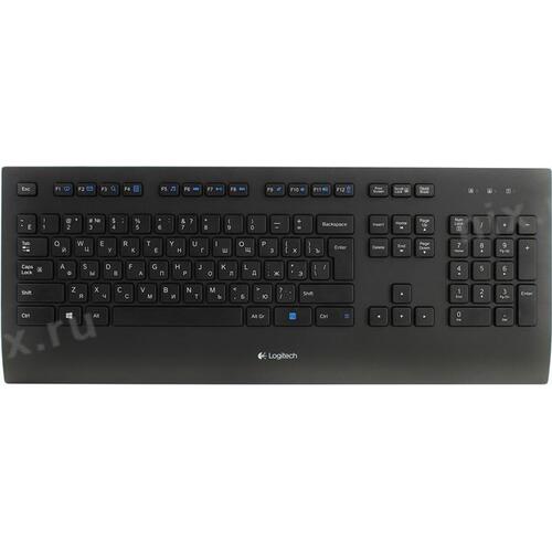 Клавиатура Logitech K280e, проводная, USB, мембранная, заводское нанесение кириллицы, черный [920-005215]
