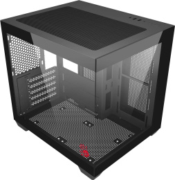 Корпус mATX BLOODY CC-121, Mini-Tower, без БП,  черный [cc-121-bk]