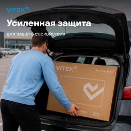 Телевизор LED Vitek 32" VT-32HBS310 Google TV Frameless черный HD 60Hz DVB-T DVB-T2 DVB-C DVB-S DVB-S2 USB WiFi Smart TV