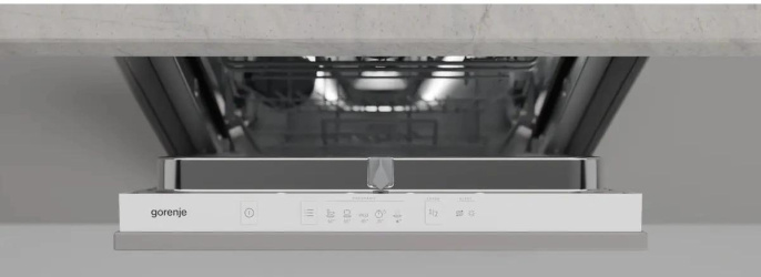 Встраиваемая посудомоечная машина Gorenje GV523E10WE,  узкая, ширина 44.8см, полновстраиваемая, загрузка 11 комплектов, серебристый