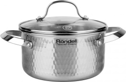 Кастрюля Rondell RainDrops RDS-1294 3.2л. d 20см с крышкой стальной