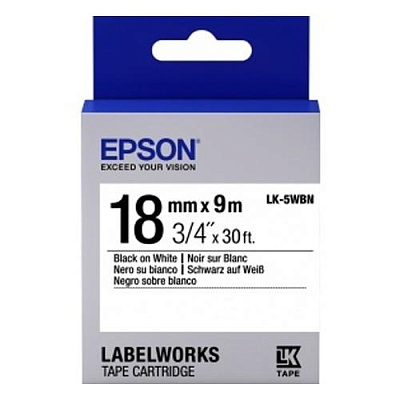Лента Epson Tape LK-5WBN