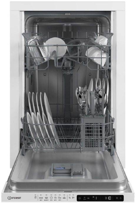 Встраиваемая посудомоечная машина Indesit DIS 1C67 E, узкая, ширина 44.8см, полновстраиваемая, загрузка 10 комплектов 869893900010