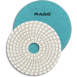 Алмазный гибкий шлифовальный круг RAGE By VIRA 100 мм P400 черепашка для керамогранита АГШК мокрое шлифование 558031