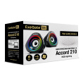 Акустическая система 2.0 ExeGate Accord 210 (питание USB, 2х3Вт (6Вт RMS), 60-20000Гц, цвет черный, RGB подсветка, Color Box) EX289680RUS