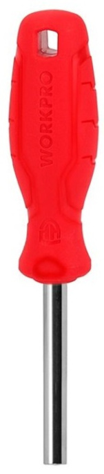 Отвертка WorkPro WP221068 с магнитным наконечником, хром-ванадиевое лезвие, антикоррозийное хромированное покрытие