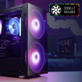 Корпус ATX Aerocool Python-G-BK-v1, Midi-Tower, без БП,  черный