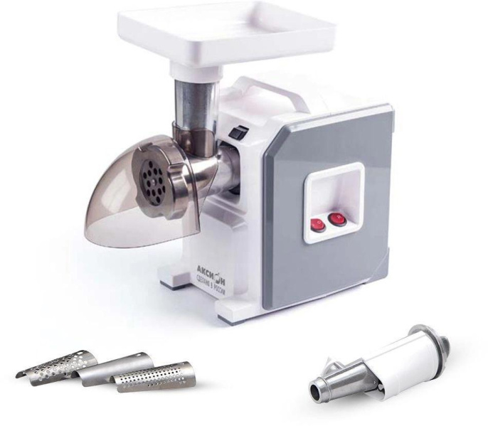 Мясорубка Аксион М43.04 1900Вт белый/серый
