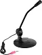 Микрофон Defender MIC-117 (64117) (конденсаторный, круговая направленность, настольный, для общения, 20-13000 Гц, подключение по 3.5 мм, кабель 1.2м, черный)