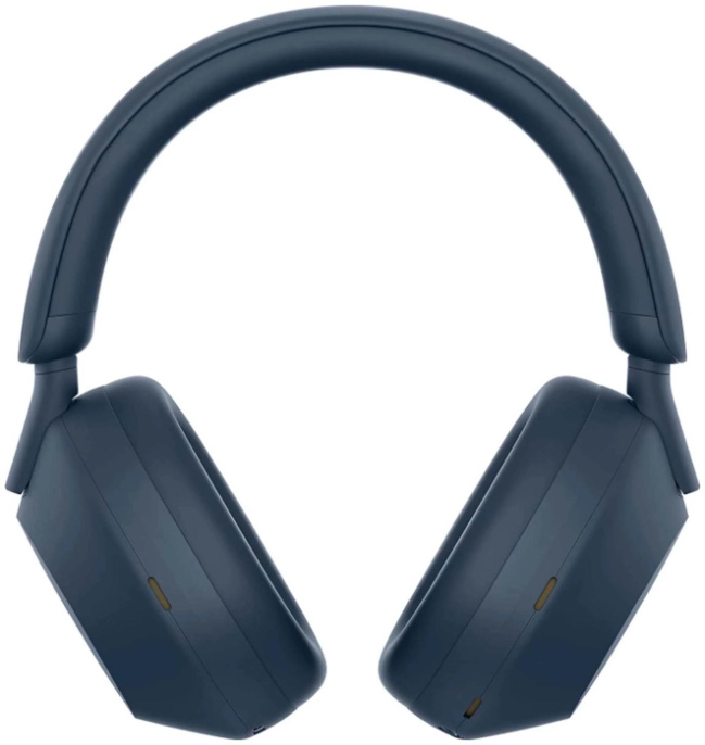 Гарнитура мониторные Sony WH-1000XM5 1.2м синий беспроводные bluetooth оголовье WH-1000XM5/L