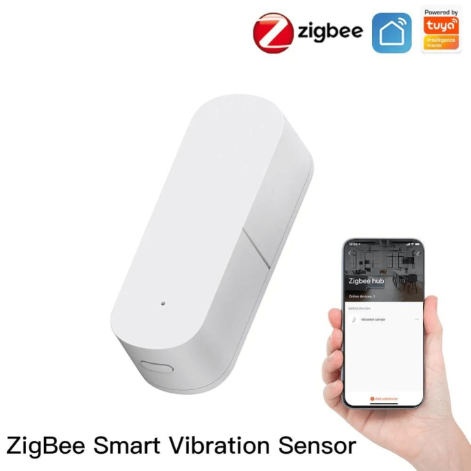 Датчик вибрации MOES ZigBee Vibration Sensor , AAA 2шт х 1.5 V