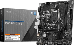 Материнская плата MSI PRO H510M-B II Soc-1200 H470 PCI-Ex16 PCI-Ex1 2xDDR4 2933Mhz M.2 VGA+HDMI mATX RTL нет поддержки 11 поколения