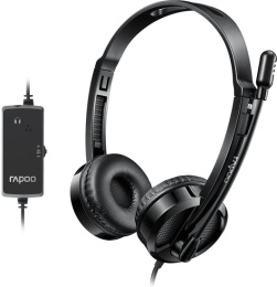 Гарнитура проводная RAPOO H120 черный 18008