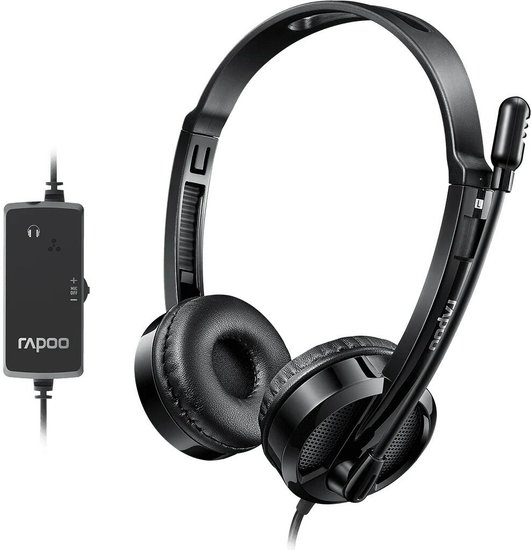 Гарнитура проводная RAPOO H120 черный 18008