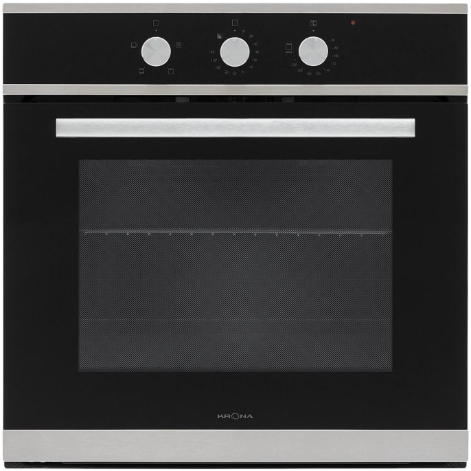 Духовой шкаф электрический Krona Essenza 60 S G2,  56л,  дверца с 3 стеклами,  нержавеющая сталь