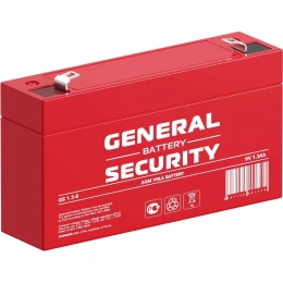 Аккумуляторная батарея General Security GS1.3-6 6В, 1.3 Ач УТ-00001372