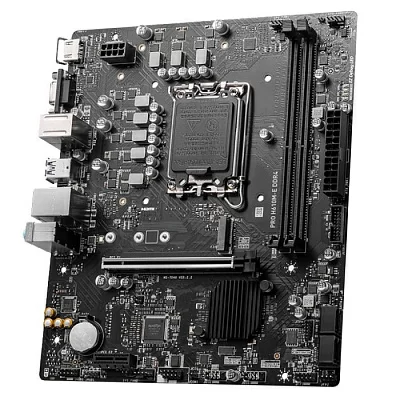 Мат. плата MSI PRO H610M-E DDR4 (RTL) LGA1700 H610 PCI-E Dsub+HDMI GbLAN SATA MicroATX 2DDR4