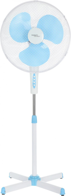Вентилятор напольный Scarlett SC-SF111B29,  белый и голубой