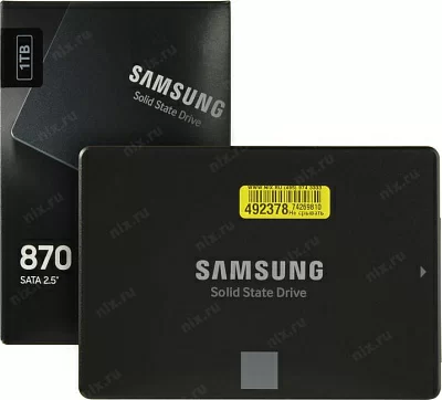 Накопитель SSD 1 Tb SATA 6Gb/s Samsung 870 EVO MZ-77E1T0B(W/EU) (RTL) 2.5" V-NAND 3bit-MLC