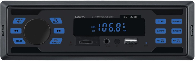 Автомагнитола Digma MCP-225B